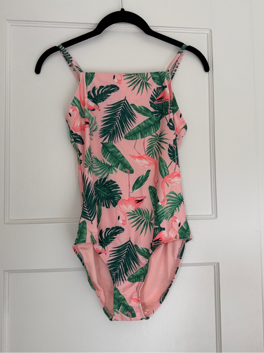 Old Navy Girls' Pink Tropical Flamingo One-Piece Swimsuit Size XL